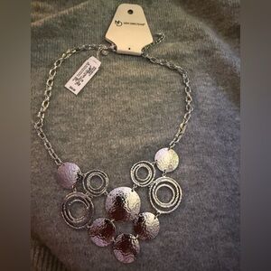 New Directions Textured Silver Necklace